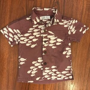 Ava Sky fish print shirt hunter boys